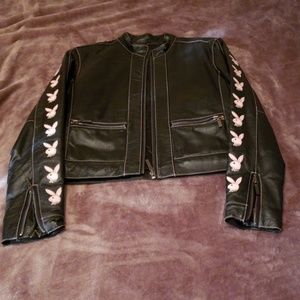 Leather playboy jacket